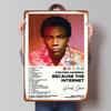Childish Gambino  Because the Internet Tinplate Poster Custom Wall Art Vintage Metal Signs Retro Tin Plaque for Office Decor