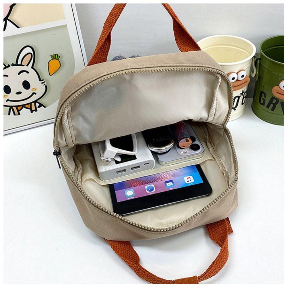 Long Neck Small Dinosaur Kindergarten Children Backpack Cartoon Hook Hair Embroidered Kindergarten School Bags Canvas