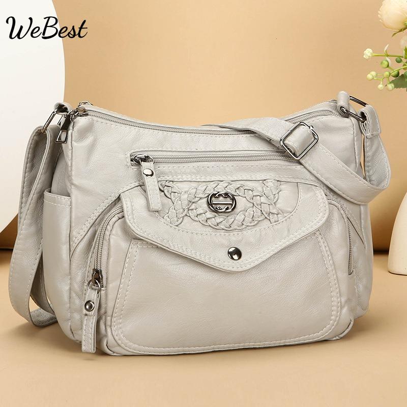 

Multi Layer Minimalist Single Shoulder Diagonal Bag коричневый