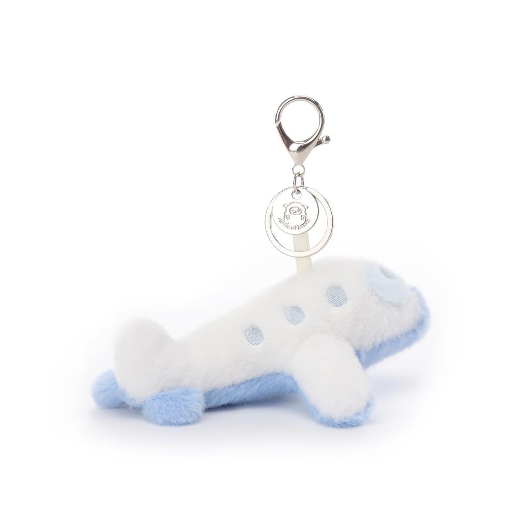 Aprikosenlamm Komfort Flugzeug Niedlich Weich Schlüsselanhänger Plüschtier, Perfekt für Jungen und Mädchen, Passt an Kinderrucksäcke und Handtaschen, 15cm