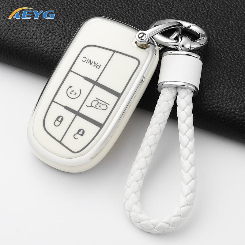 Soft Tpu Car Key Case Cover Shell For Jeep Renegade Grand Cherokee For Dodge Ram 1500 Journey Charger Challenger Fiat Durango