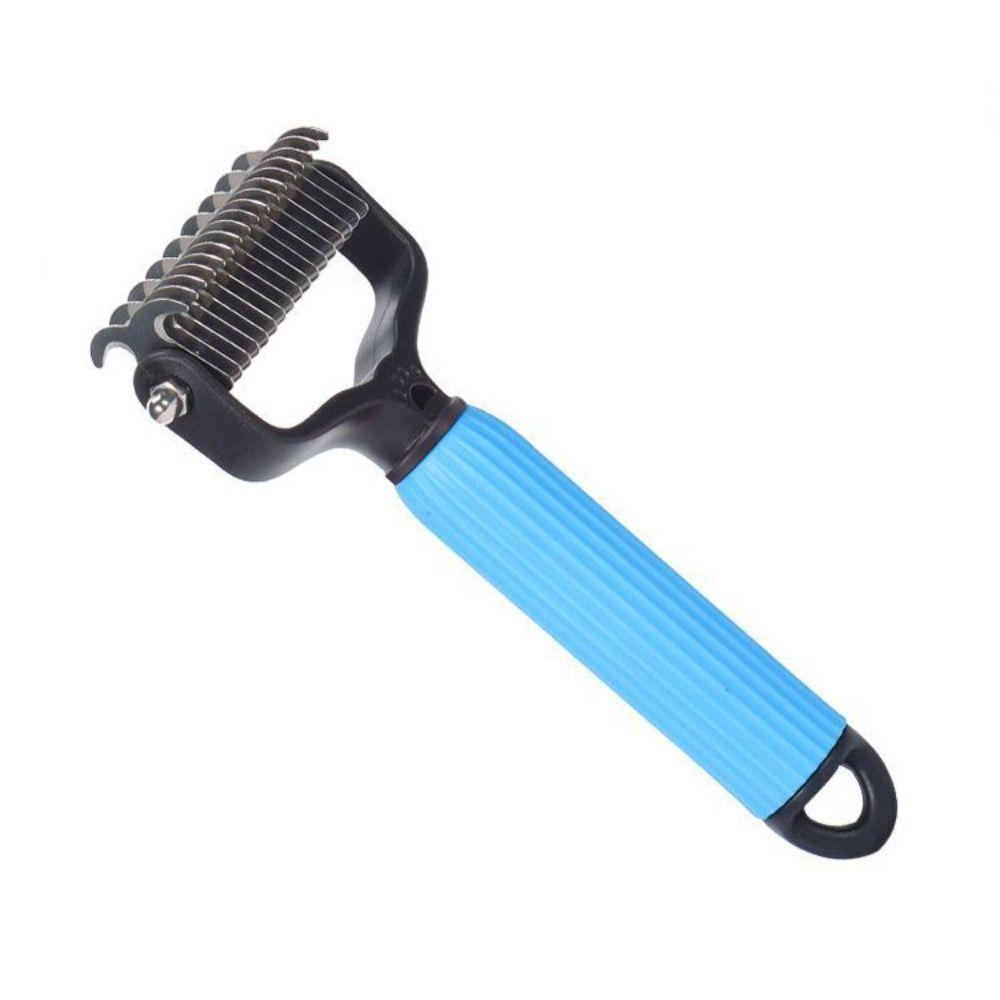 

Двусторонняя расческа для удаления шерсти у собак, самоочищающаяся расческа для выпадения шерсти у щенков, товары для животных для собак S