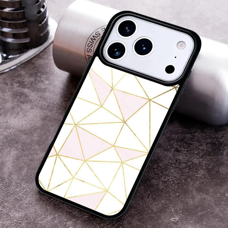 Marmor Geometrisches Handyhülle für iPhone 17 16 15 Pro Max Air 14 13 12 11 Plus Stoßfest Capa Cover