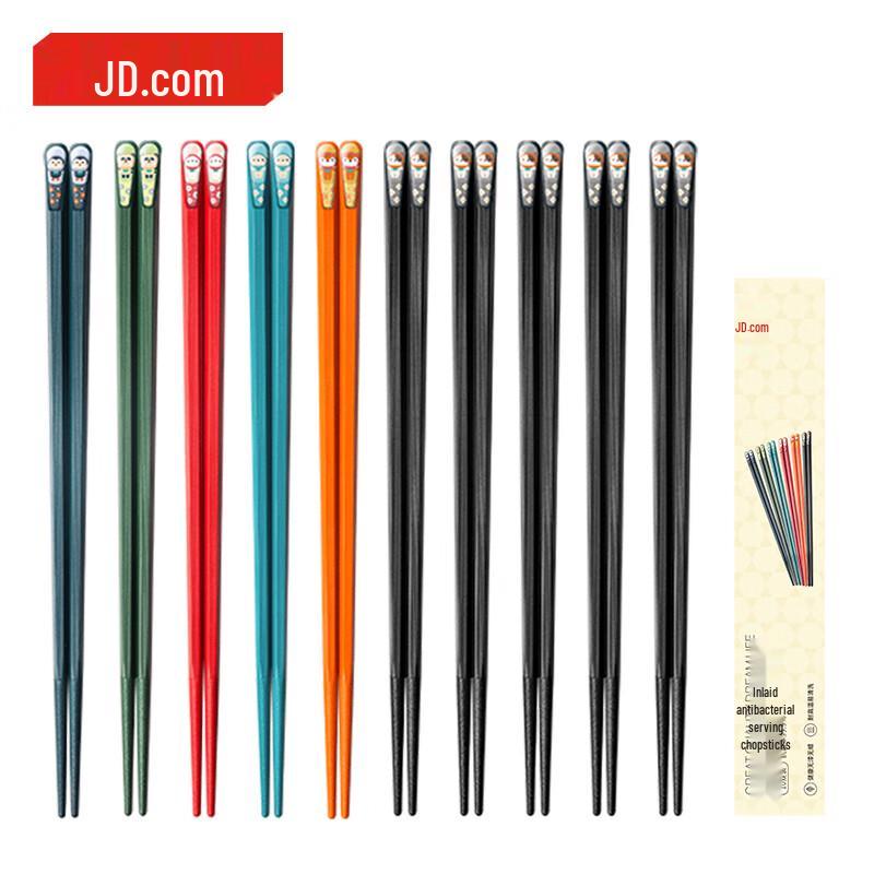 Jingdong Zao Antibacterial Alloy Chopsticks Set