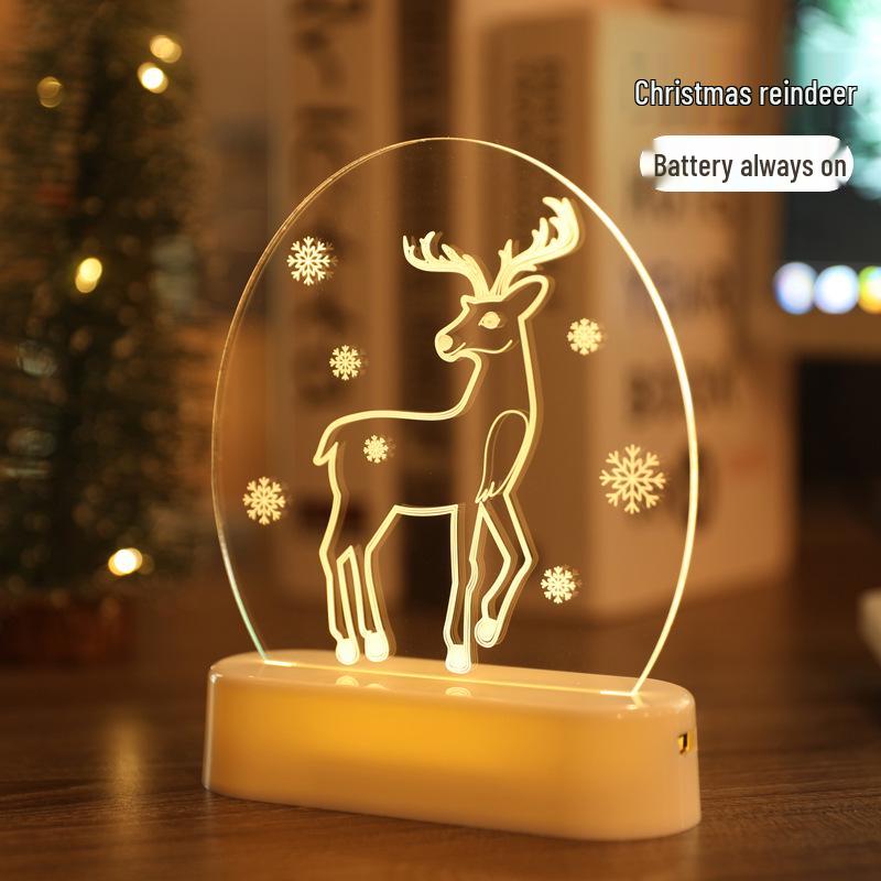 3D Neon LED Christmas Ornament Night Light