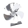 Heat Powered Stove Fan 5 Blade Aluminum Alloy Vertical Thermal Powered Fireplace Fan with