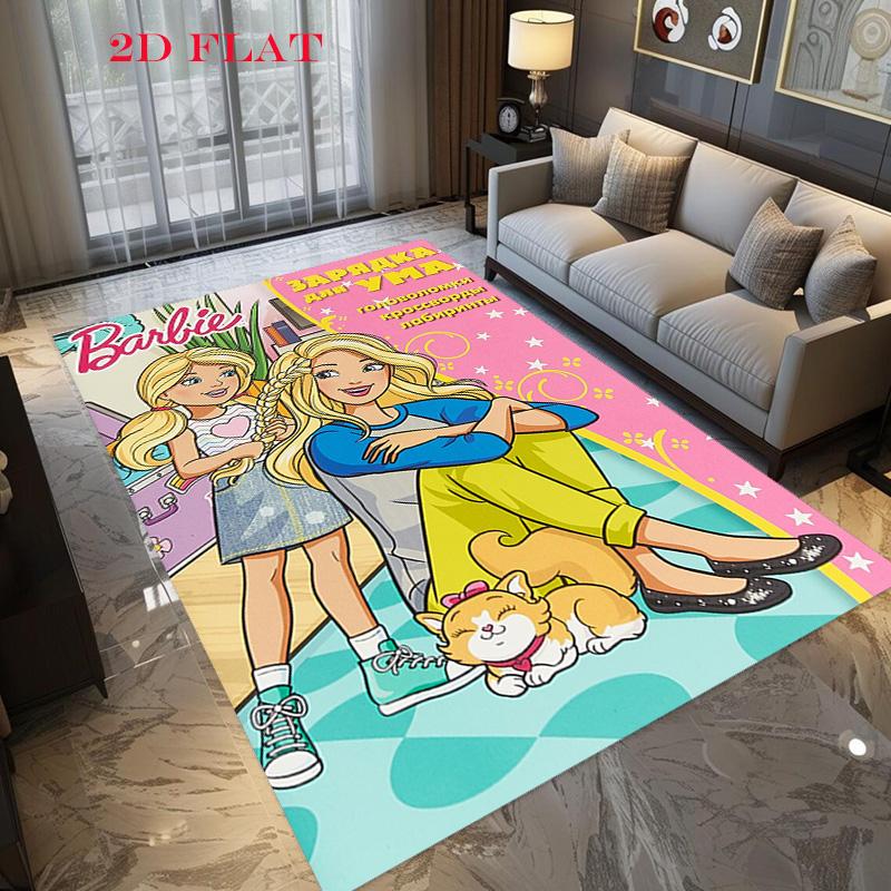 Classic Barbie Blonde Character Art Carpet Home Decor Suitable For All Seasons Gift Bathroom Mat Fashion