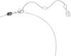 Hyperbola heart and rhodium plated pendant, infinity, white, [product]