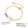 Lila Kristall Hexenknoten Anhänger Armband Damen Edelstahl Doppelschicht Perlenkette Amulett Hexerei Schmuck Geschenk