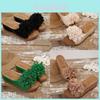 Big Size Flower Platform Sandals With Pu Upper For Summer Beach Wear