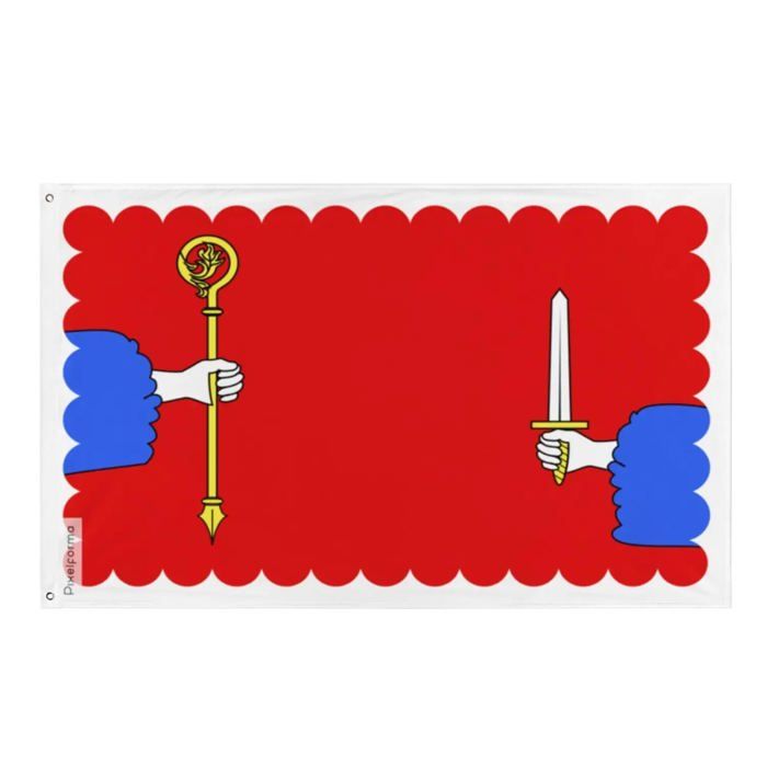 Drapeau - Haute-Loire - 96 x 144 cm - Polyester - Impression recto/verso - Œillets en fer
