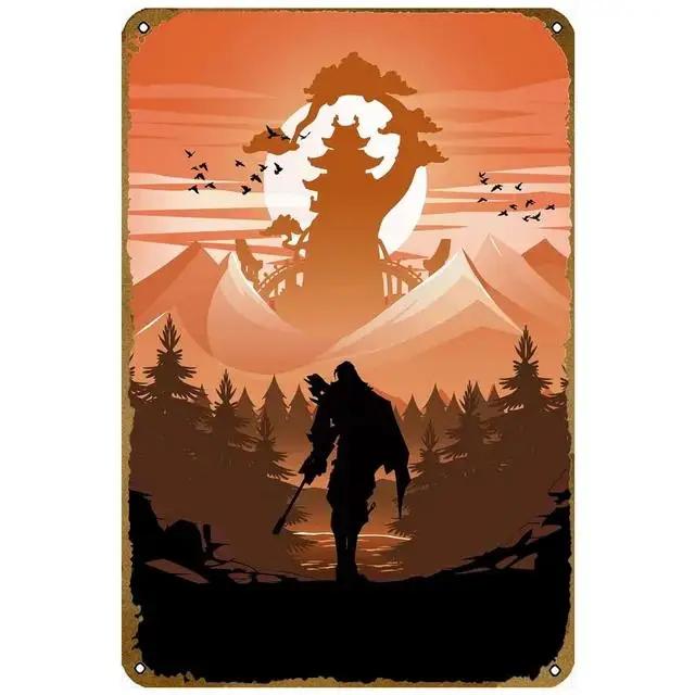 Vintage Video Game Metal Tin Signs  Call of Duty Fantasy Wall Art Poster for Game Room Garage Man Cave Cafe Bars Pubs Decoration