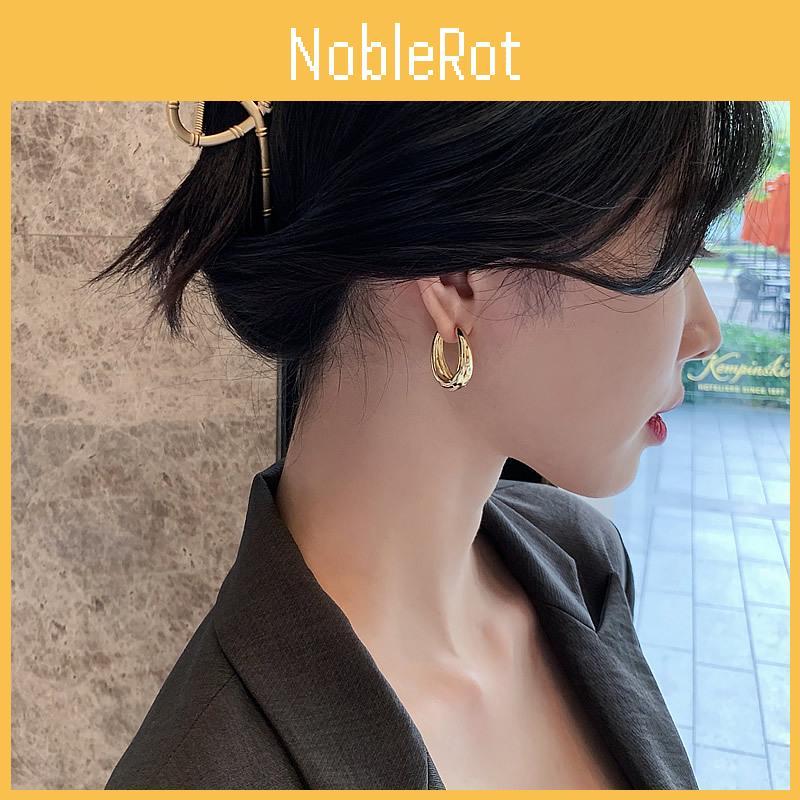 Chic European American Style Oval Earrings For Women Gold Plated Alloy Fashion Statement