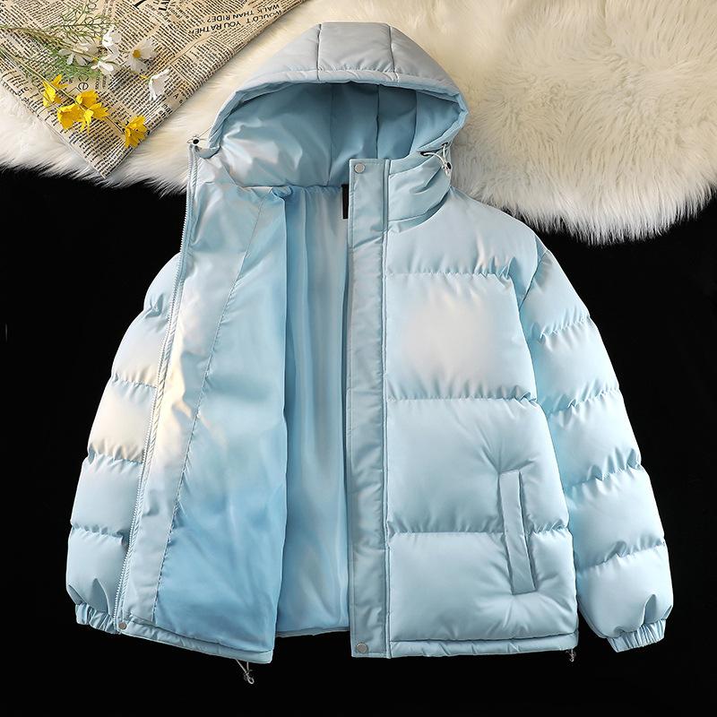 

Осень и зима мужская и женская одинаковая хлопковая одежда свободная и утолщенная версия куртки с капюшоном на хлопковой подкладке модная новинка зима 4XL