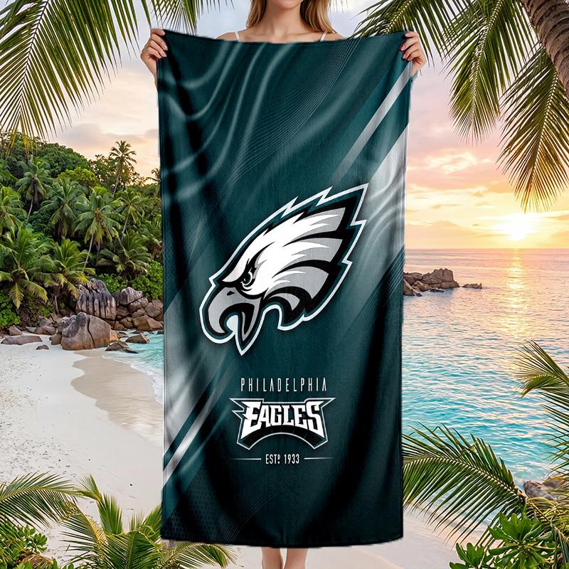 Philadelphia Eagles Fashion Beach Towel Portable Soft Quick Dry Towel For Swimming Camping Holiday Use