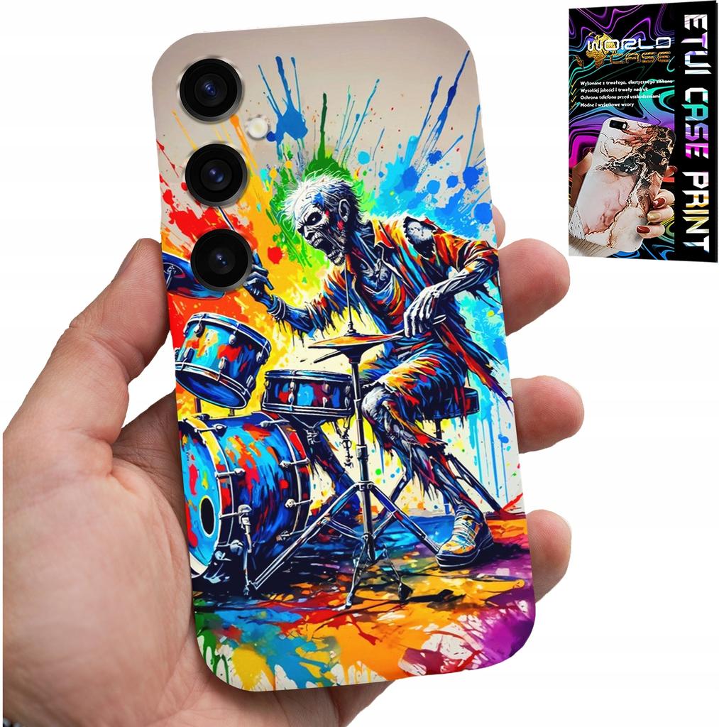 Etui Do Samsung Galaxy S23 Fe - Rock Perkusja Bębny Kościotrup Pokrowiec