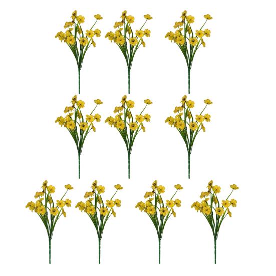 Artificial Flowers Adjustable Height Fade-Resistant Handmade Realistic Silk Petals No Watering Sunlight Floral Display Arrangement