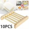 Soap Dishes Natural Wooden Soap Tray Holder Bath Soap Rack Plate Container Shower Bathroom Accessories