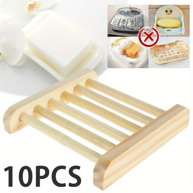 Soap Dishes Natural Wooden Soap Tray Holder Bath Soap Rack Plate Container Shower Bathroom Accessories