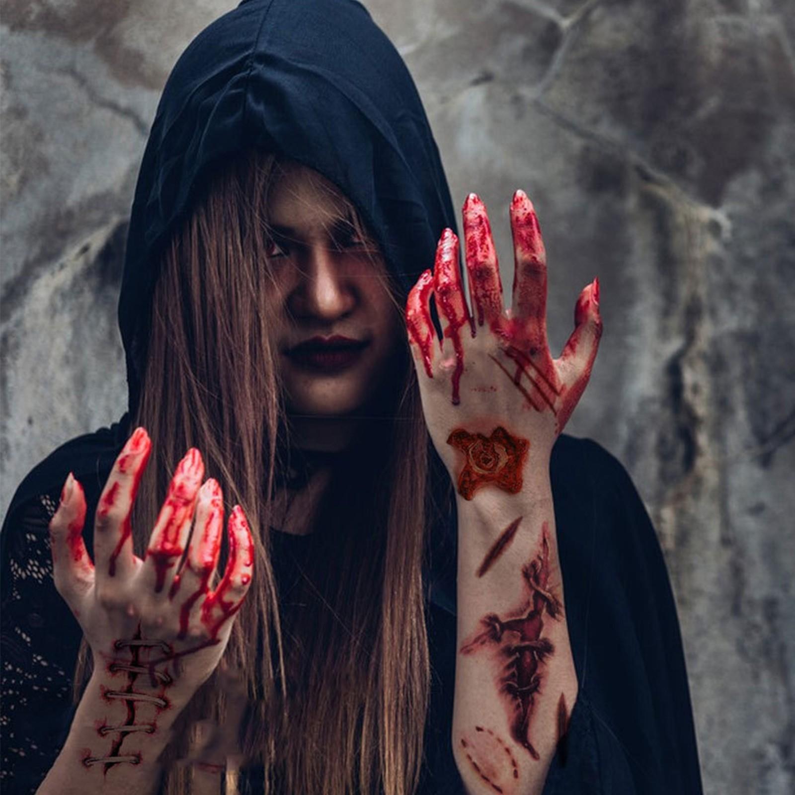 Наклейки на Хэллоуин Наклейки на лицо с макияжем для вечеринки Праздничные украшения — фото 4