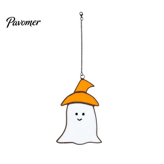Creative Holiday Home Hanging Decor Halloween Pendant, Colorful Sun Catcher for Wall Window Decoration, Stained Glass Style Art Ornament And
