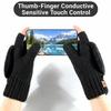 Polyester Blend Men Flip Top Gloves Warm Women Half Finger Mittens  Cold Weather