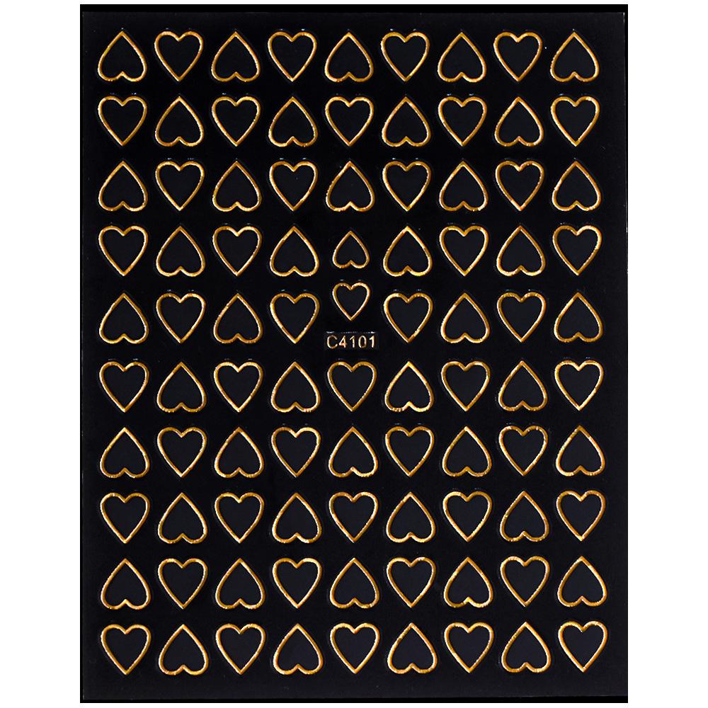 Hollow Love Nail Art Sticker Solid Color Simple Love Valentine'S Day Ladies Nail Decoration Sticker