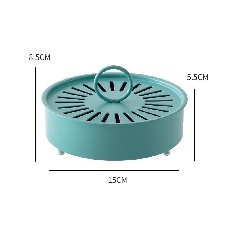 Eisenkunst Griff Kreatives Kreisdesign Langlebige Mückenabwehrspulenbox Einzigartiger Räucherstäbchenhalter Sommer Einfarbig Innen Wohnaccessoires