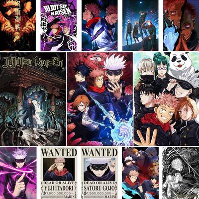 Jujutsu Kaisen White Paper Posters Japanese Classic Anime Prints Home Decoration Painting Wall Stickers Living Room Bar Decor