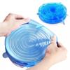 Lid,Reusable Universal Stretchable Silicone Lid In Stock 6 Pieces Adjustable Lids, Lid - Type 6Pcs White
