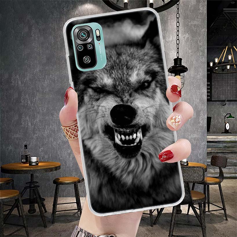 Angry Animal Wolf Fierce Soft Phone Case For Xiaomi Redmi Note 15 14 14S 13 12 Pro Plus 12S 11 11S 11E 10 10S 11T 5G Fundas Coqu