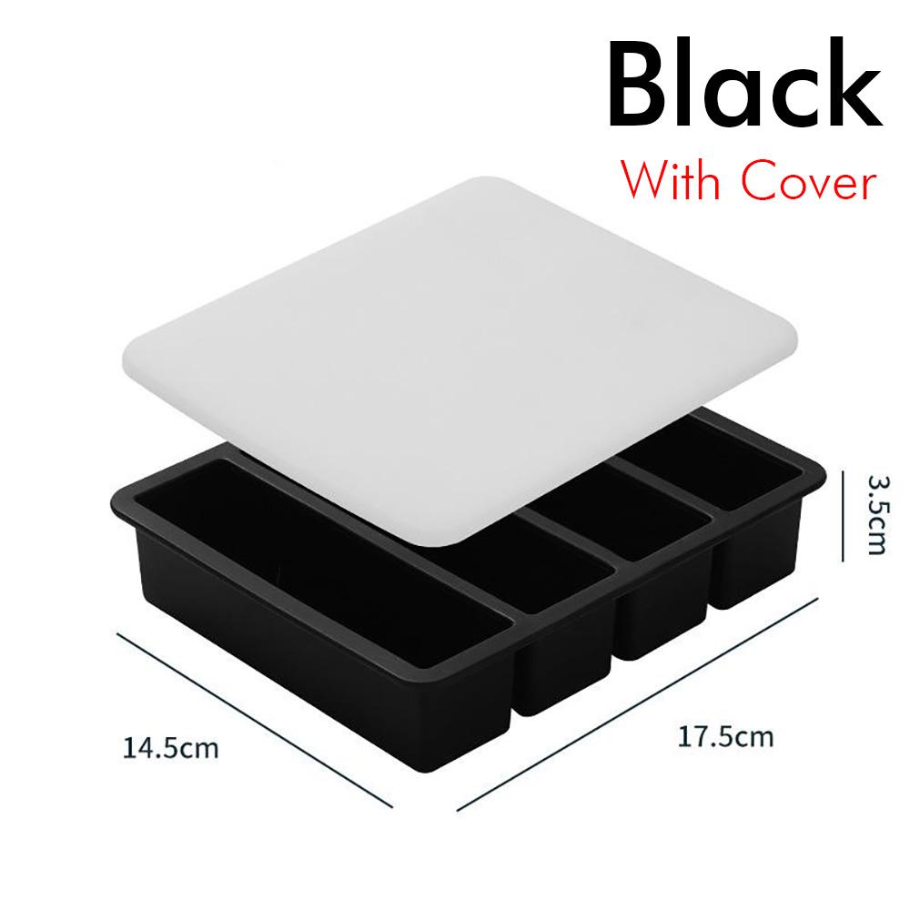 Ice Cube Tray Silicone Ice Cube Mold Long Square Ice Cube Maker Ice Tray Rectangular Ice Mould Ice Cream Tools Kitchen items