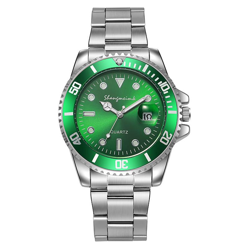 

Мужские зеленые автоматические часы-скелетон Submariner со светящимися стрелками и водонепроницаемыми функциями. зелёный