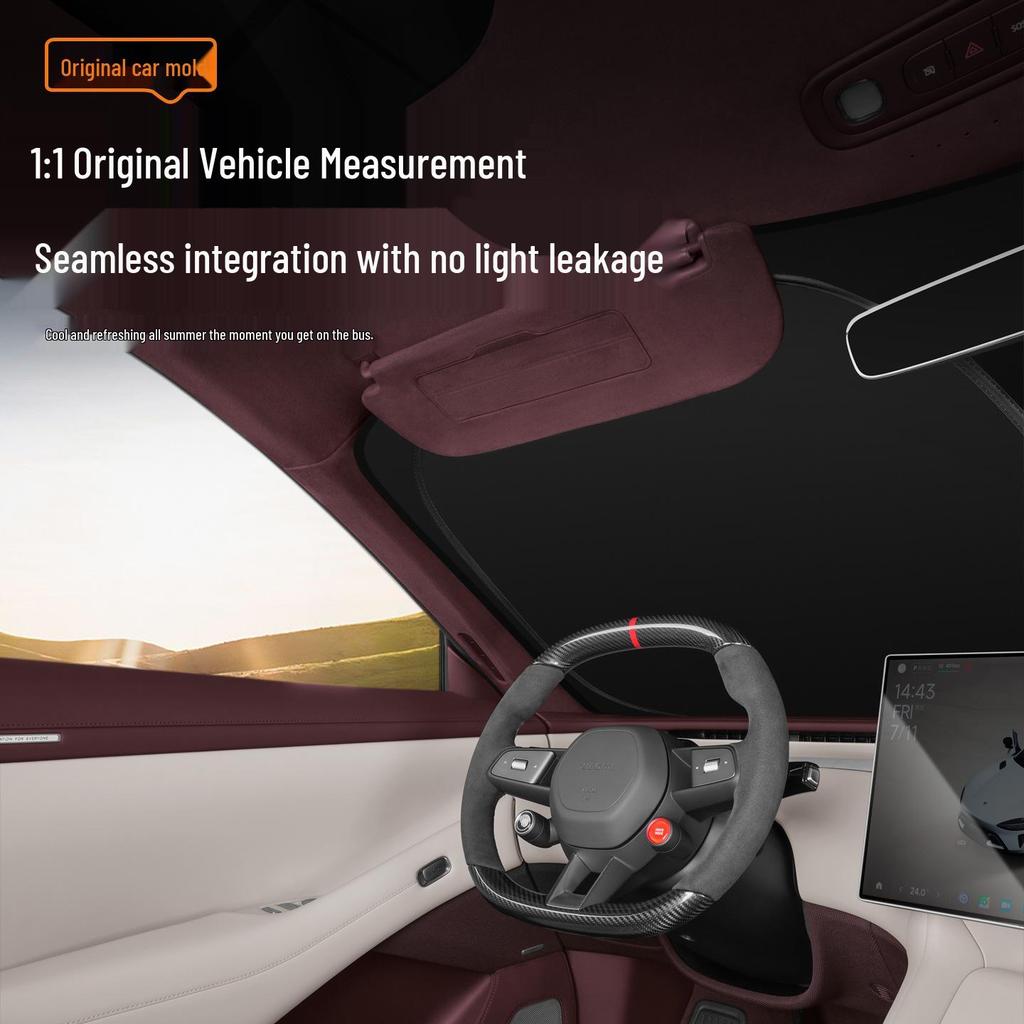Sunshade for Xiaomi YU7/SU7 Windshield: Heat Insulation Sunroof Blocker & Light Blocking Curtain Accessories