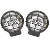 Deepa 4x4 Halogen Fog Lights with Set of Clear 4WD Genuine Compatible Guards, 2, Off-Road, Round, 12V, 55W, Lens, White, Parts, Replacement, Custom,