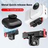 For Insta360 Go Ultra Metal Quick-Release Base Dual-port Design With 1/4" Screw Holes Foldable Dual-Claws Base Extension Bracket