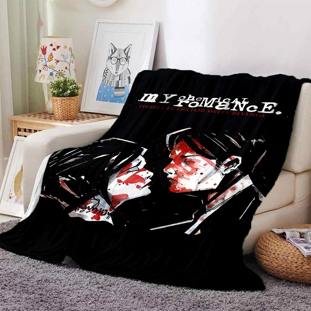 

1pc My Chemical Romance Throw Blanket - Soft Flannel, Cozy All-Season Polyester Perfect for Home, Office, Bedroom 1102 80cmx120cm(31inx47in)