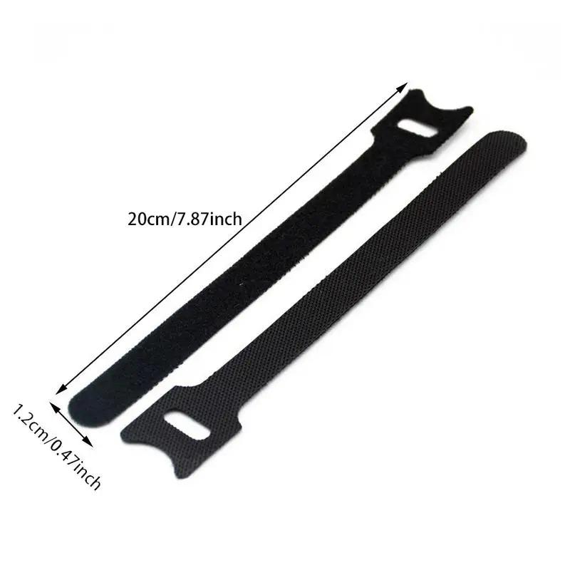 

10/50 шт. Многоразовый органайзер для шнуров, держатель, крепежные кабельные стяжки для наушников-вкладышей, телефонов, обертывание кабелей, менеджмент 10PCS-12x200mm