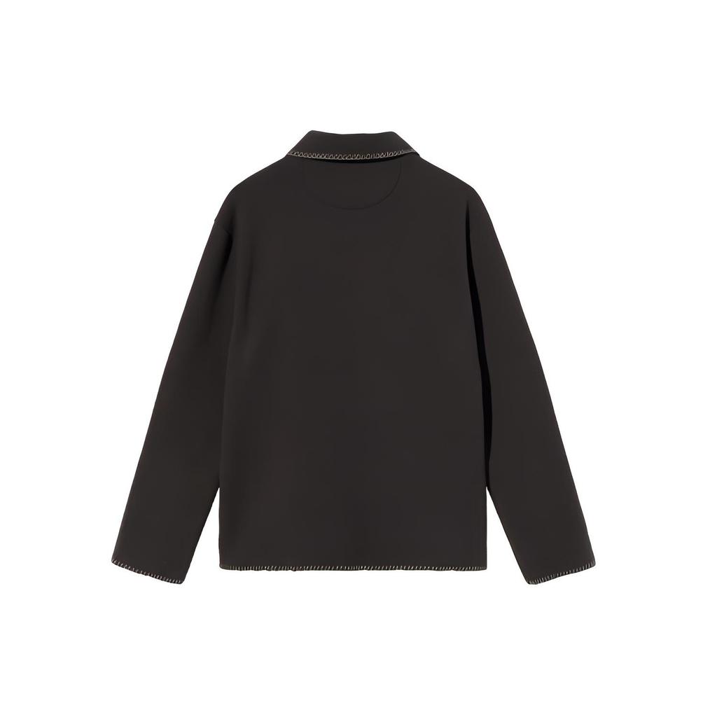 Stussy Woodsy Blanket Stitch Fleece Jacket 'Black' Men's 218128