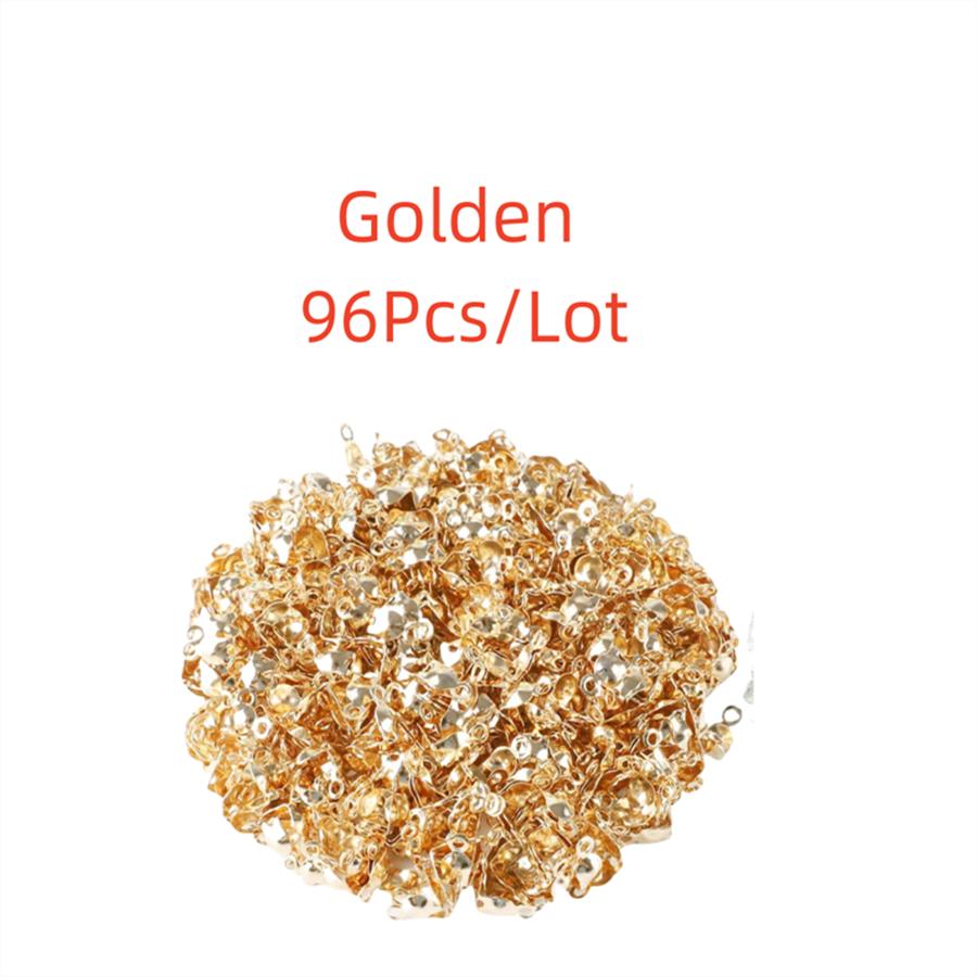 96Pcs/Lot Crimp Beads Cord Knot Covers End Cap Connector Clasps For DIY Bracelet Necklace Jewelry Making Supplies