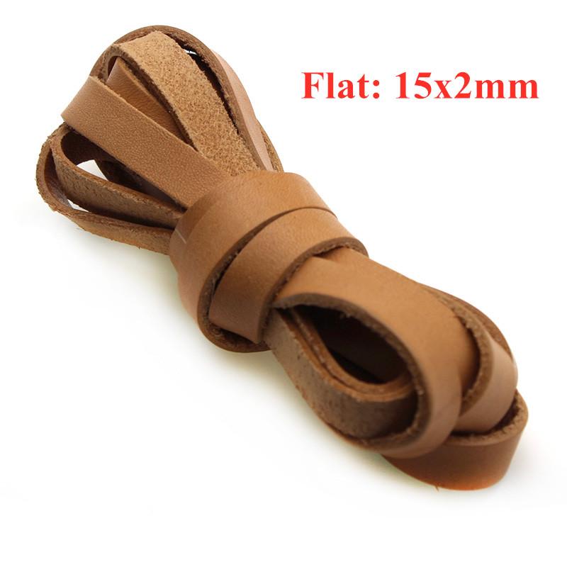 2Meter 1 2 3 4 5 6 8 mm Genuine Cow Leather Cord for Bracelet Necklace Round Flat Leather Strap Rope String DIY Jewelry Making