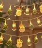 Santa Claus Snowman Christmas Tree LED Lights Christmas Decoration Hanging Ornaments Colorful Light Strings Christmas Decorative Ambient Light Strings