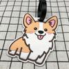 1pc Cute Corgi Travel Accessories Luggage Tag Creative Fashion Style Silicon Portable Travel Tag ID Address Holder