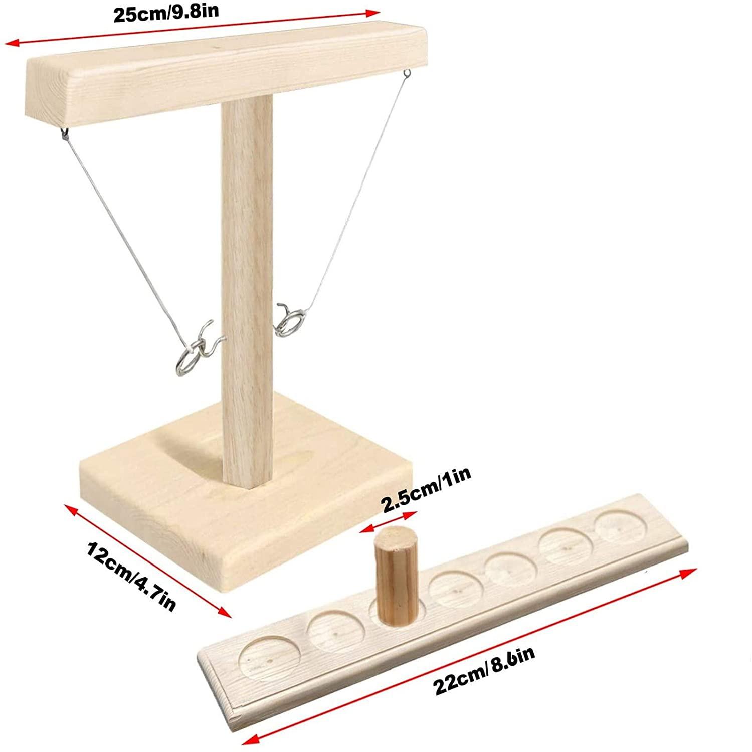 

Игра «Бросание колец» для взрослых, деревянные крючки для бросания колец ручной работы. Ручные настольные игры. Игры на открытом воздухе для детей, взрослых и семейного отдыха. бежевый
