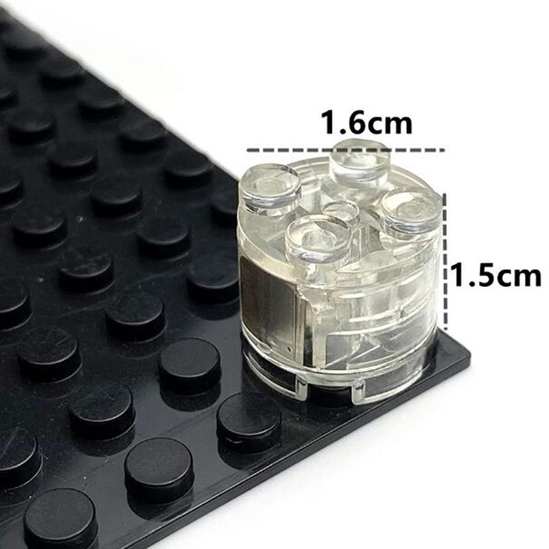 2Pcs Light Brick Luminescent Lamp Accessories Round Diy Colorful Color Led Light