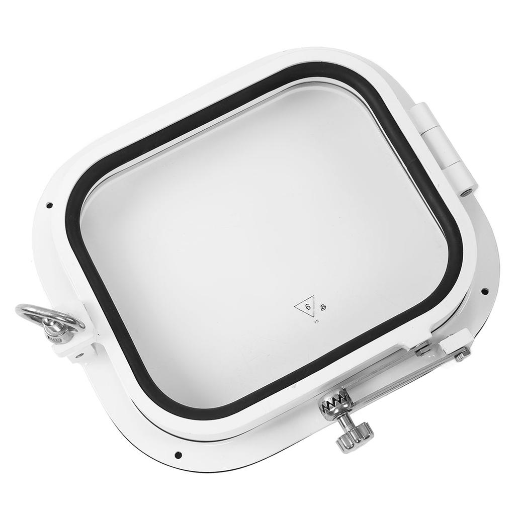 L350mm H300mm Portlight Window Tempered Glass 180 Degrees  Internal Opening Hatch Porthole for Marine Boat Yacht