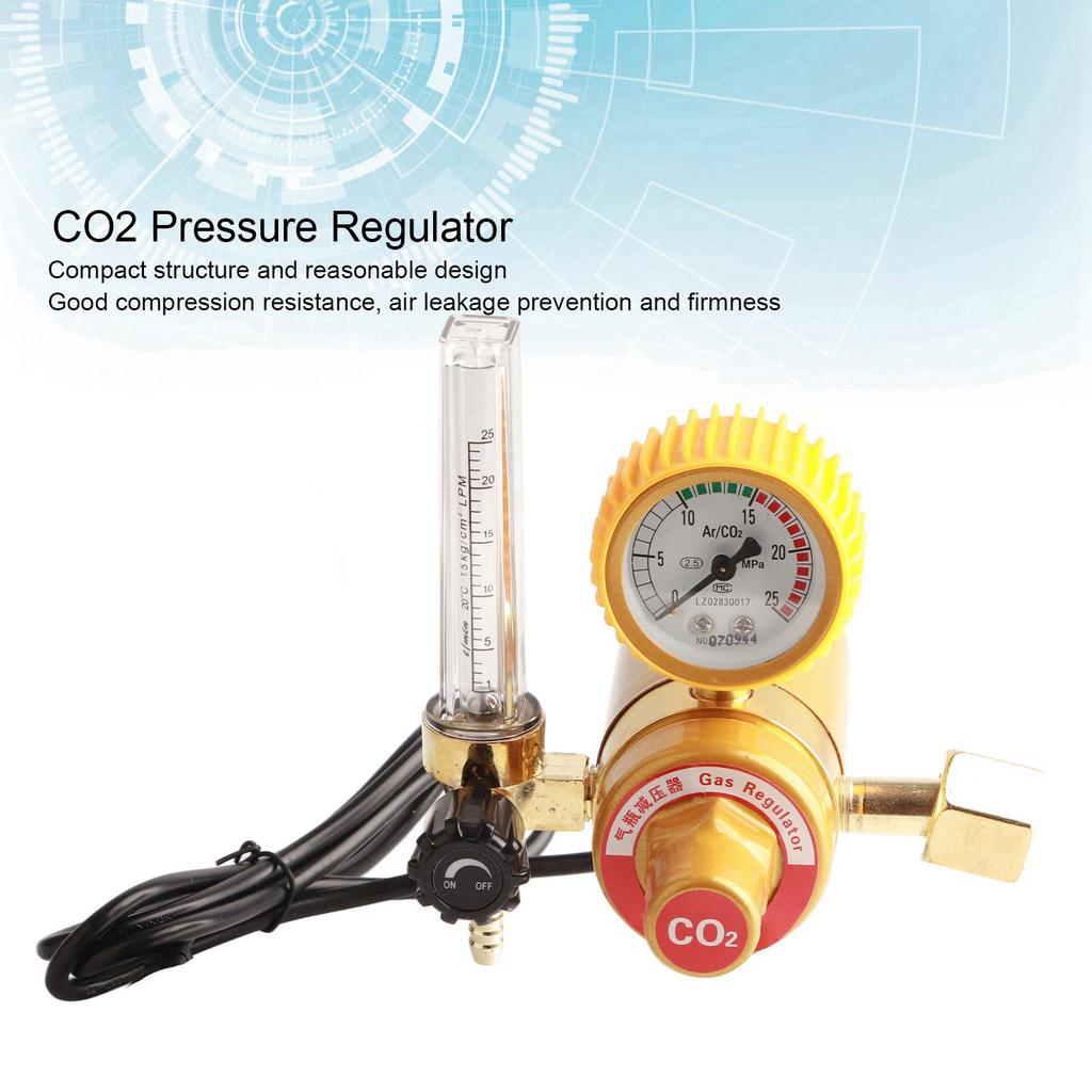 CO2 Regulator Reasonable Design High Power Heating Temperature Control Carbon Dioxide Pressure Reducer for Carbon Dioxide Shielded Welding
