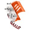 Double Fans Motor Cooling Radiator Twin Fans Motor Heat Sink 40?42mm for 18 RC CarOrange