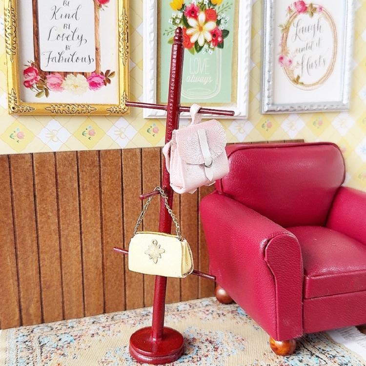Realistic Miniature Hanger Coat Organizer For Craft Model Project 1/12 Scale Doll House Furniture Scene Landscape Kits