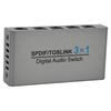 SPDIF für Toslink Digital Optischer Sound Switch 3 in 1 Out Digitaler Sound Switch mit Fernbedienung f